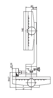 Manual Linear Positioning Stage Mechanical Drawing
