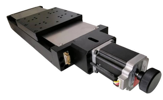 Stepper Motor Driven Linear Single-axis Stage, Travel: 900 mm, Table Size 150 mm by 150 mm