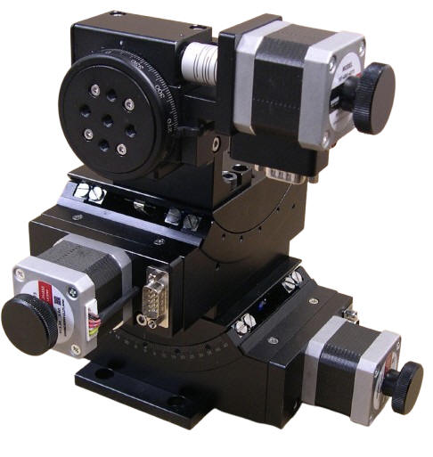 Three -axis Motor Driven Yaw, Pitch and Roll Stage, Table Diameter 60 mm