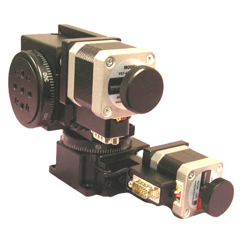 StepperMotorized Two-axis Pan-Tilt Stage, 60 mm Diameter